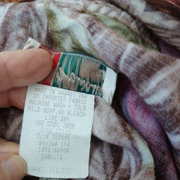 Hilo Hattie Wrap Cover Up Hawaiian Tropical Print Tie Front Womens One Size - Picture 12 of 14